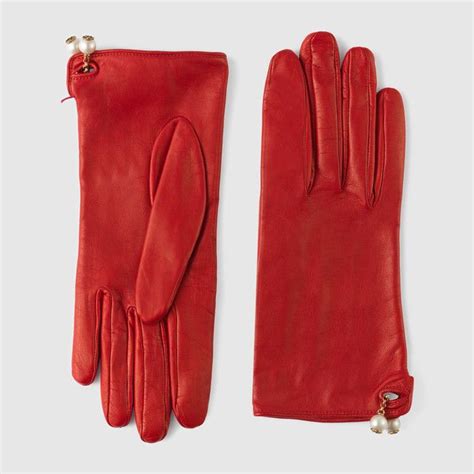 gucci red gloves|gucci leather gloves ladies.